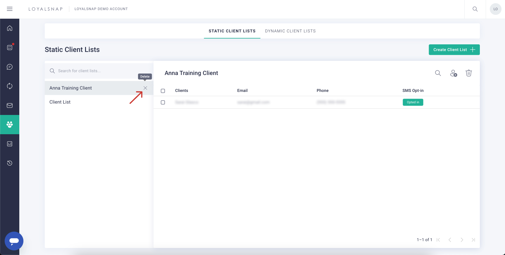 Loyalsnap - Delete a Client List - left column.jpg